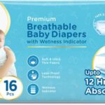 MeeMee Baby Diaper Tape, Wetness Indicator, Leakage Protection, High Absorb Technology - New Born