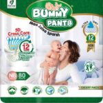 BUMMY PANTS Baby Diaper Pants with 3x Fast Absorption | 12-Hr Dryness | Anti-Rash Protection - New Born