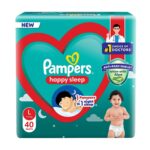 Pampers Happy Sleep Pant Style Baby Diapers, Large (L), 40 Count, 1 Pampers = 1 Night Sleep, with Anti Rash Shield, 9-14 Kg Diapers